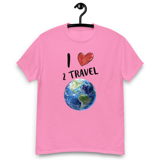 Breast Cancer Awareness "I Love 2 Travel" Classic Tee