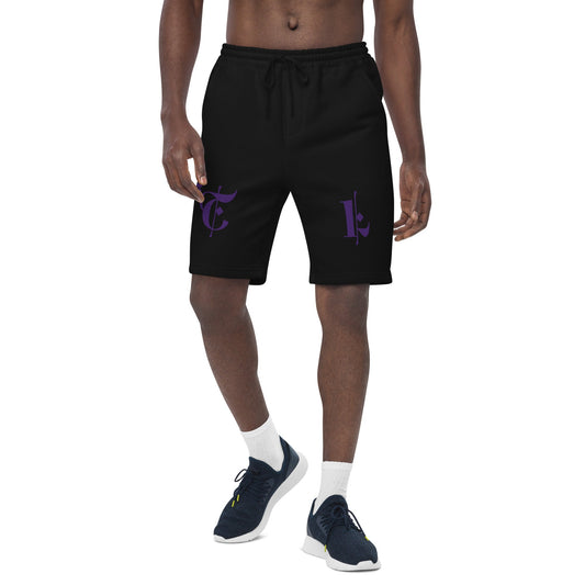 Men's Fleece Shorts Purple #TL 2X+