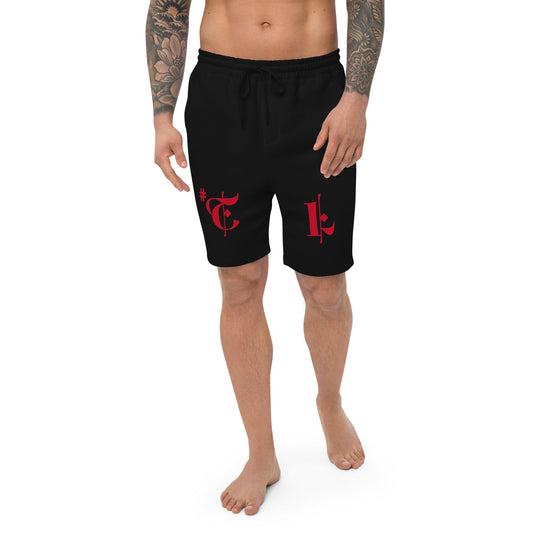 Men's Fleece Shorts Red #TL 2X+