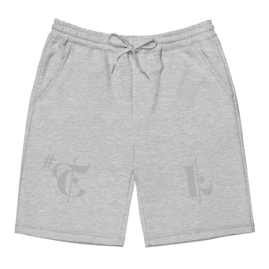 Men's Fleece Shorts Silver #TL 2X+