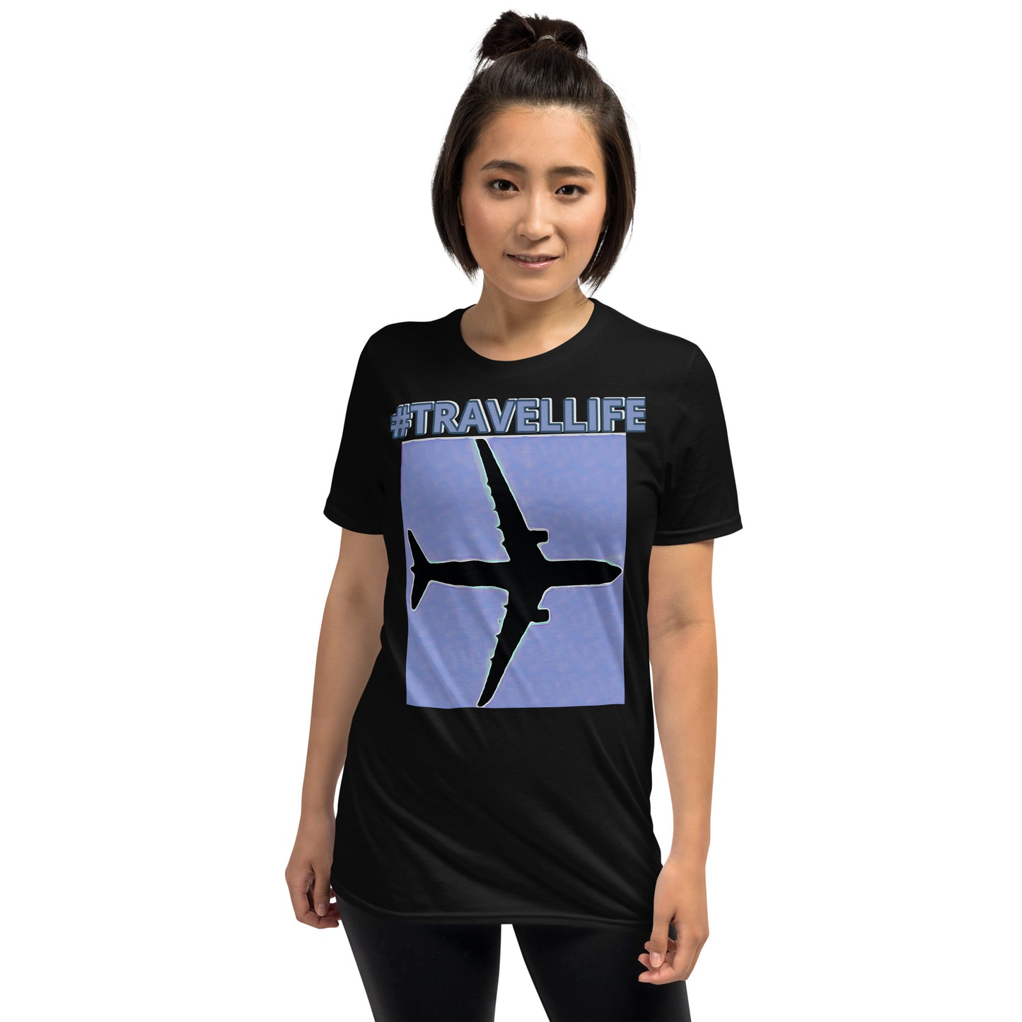 #Travellife PTA Unisex T-Shirt Blue Text/Background