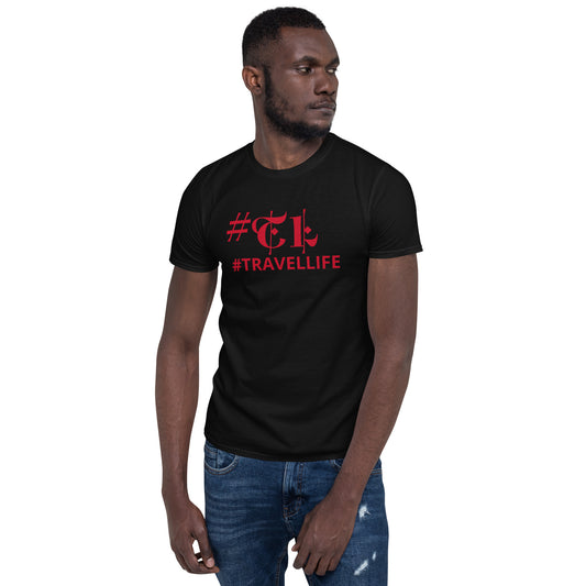 #Travellife Red #TL Logo Unisex T-Shirt - Matching Fleece Shorts