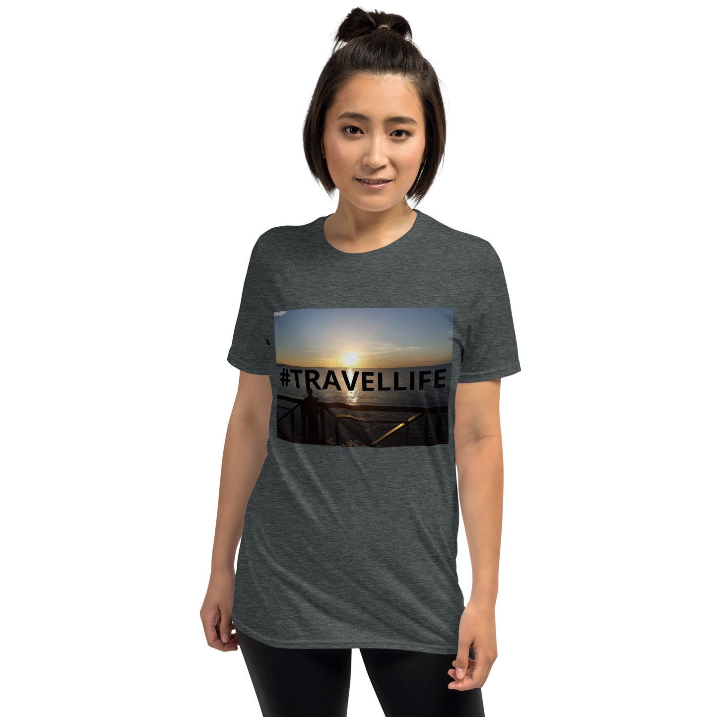 #Travellife Jamaica Sunset Unisex T-Shirt Black Text