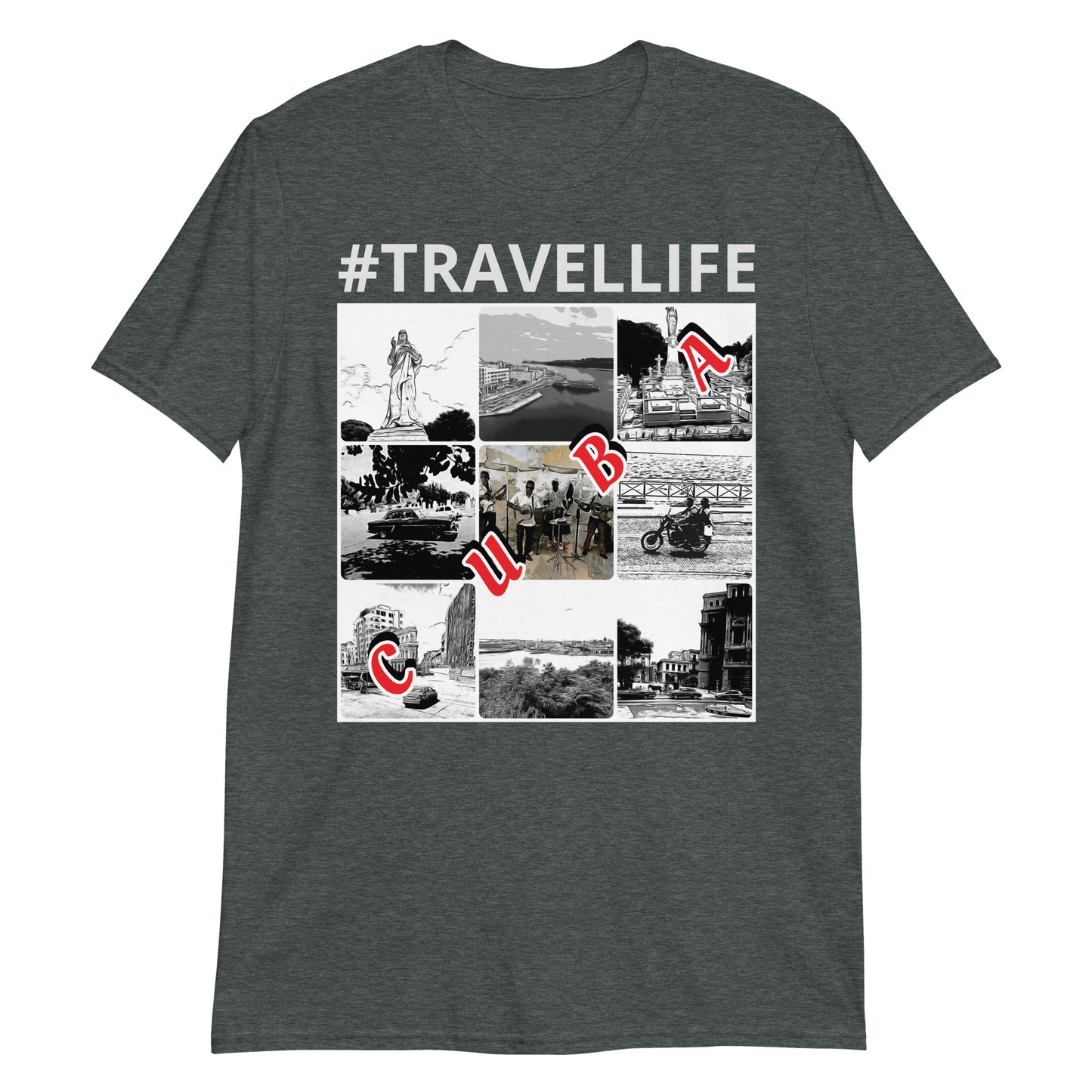 #Travellife Cuba Collage Plus Size Unisex T-Shirt