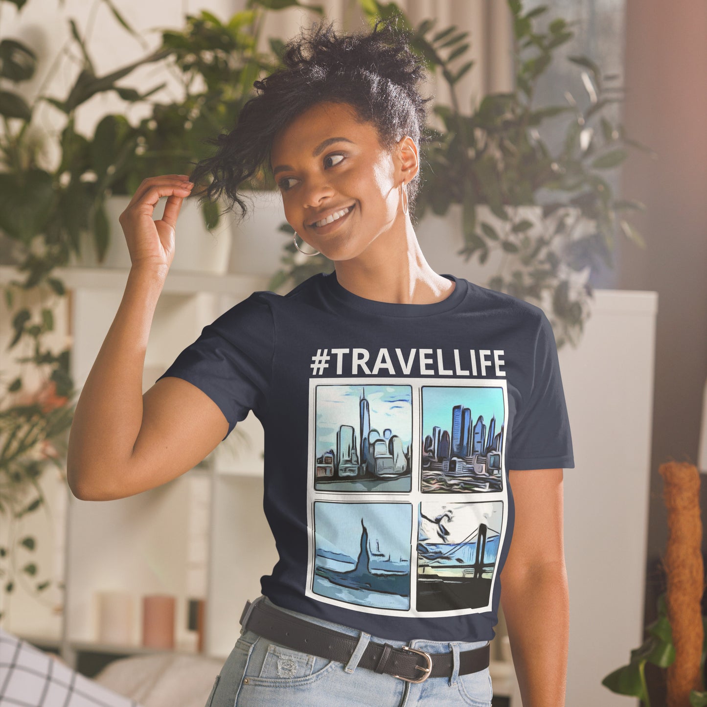 #Travellife NYC WTC Collage Unisex T-Shirt