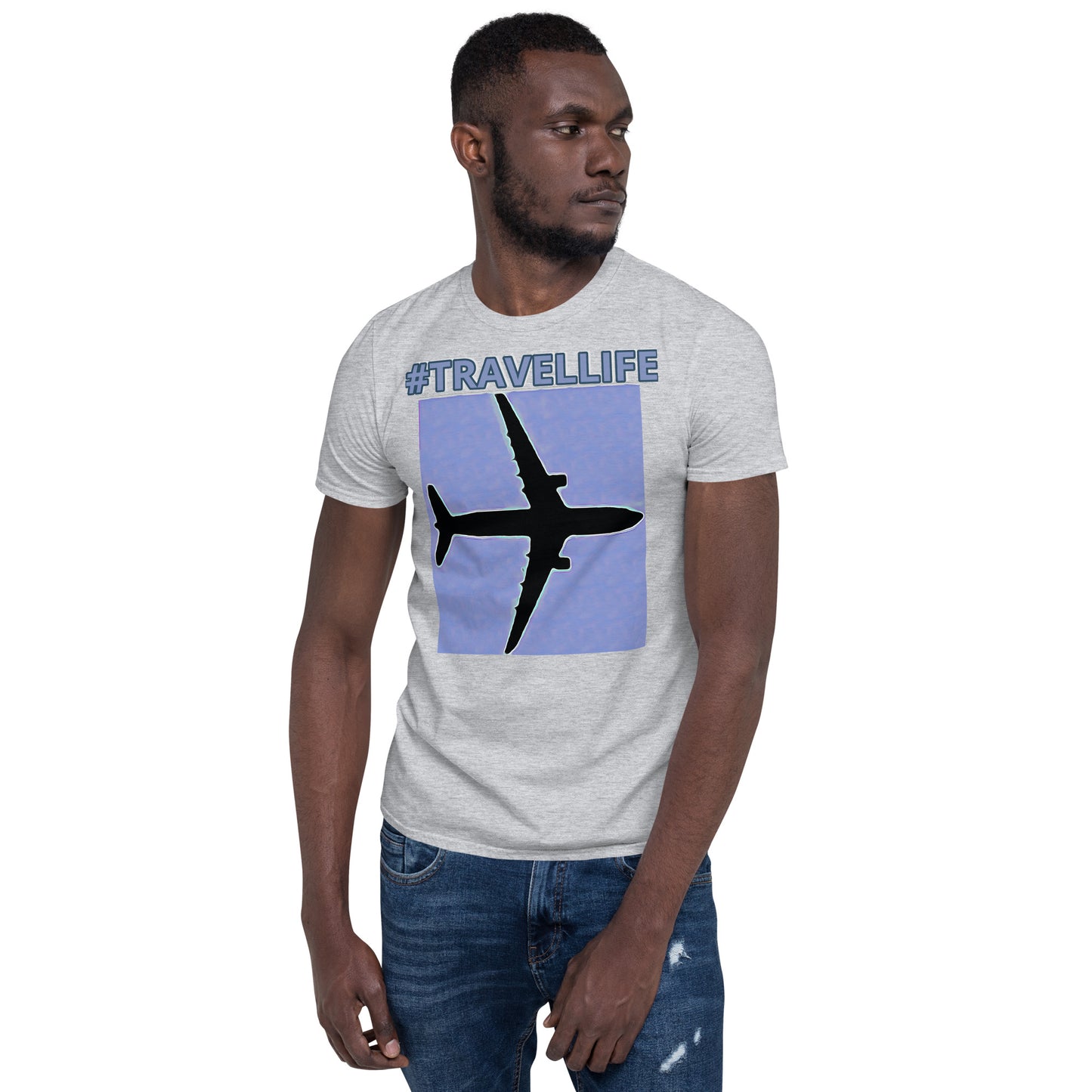 #Travellife PTA Unisex T-Shirt Blue Text/Background