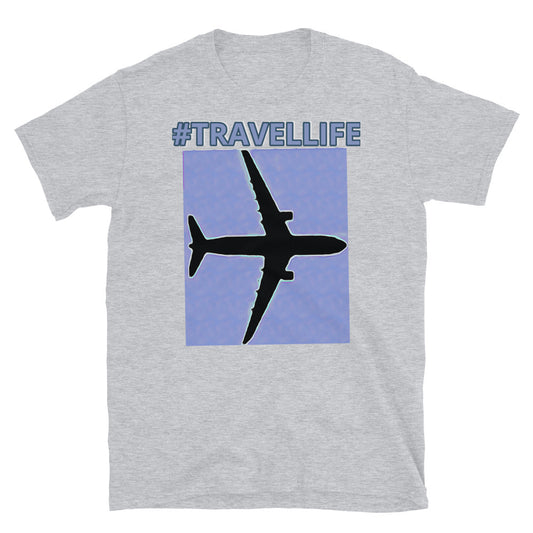 #Travellife PTA Unisex T-Shirt Blue Text/Background 2X+