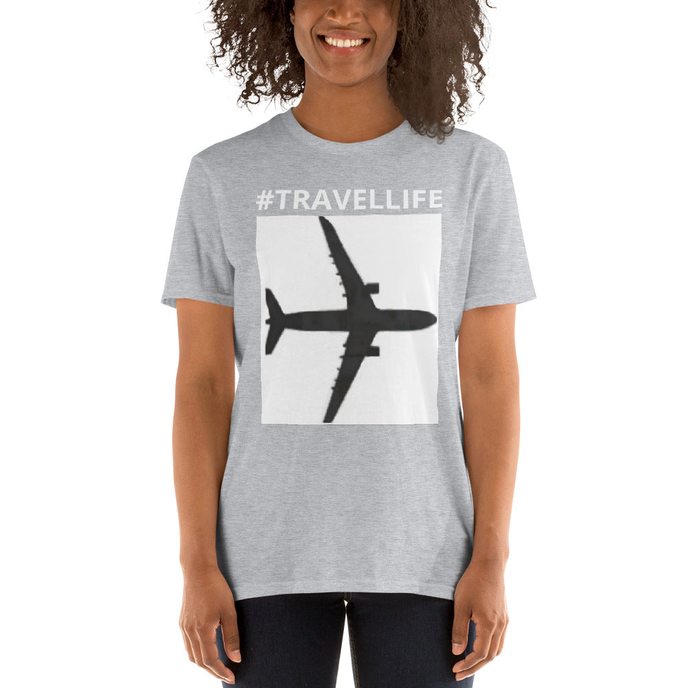 #Travellife PTA Unisex T-Shirt White Text/Background