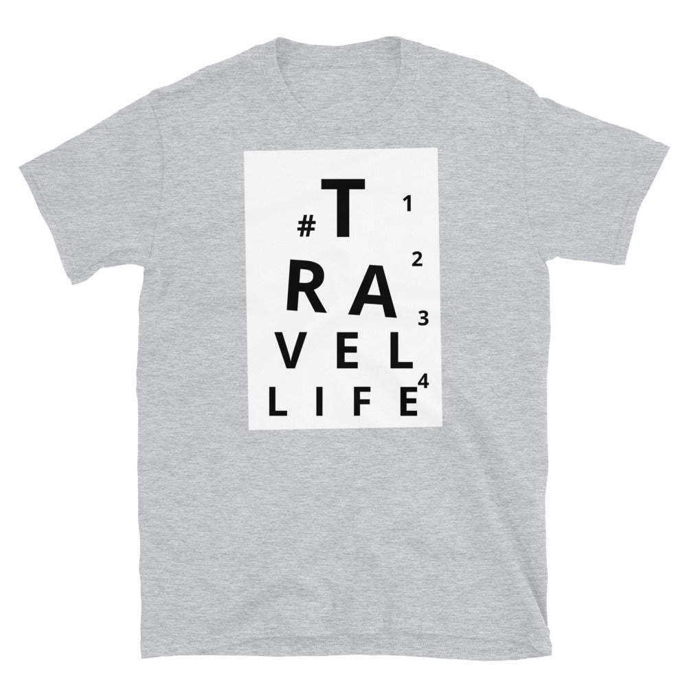 #Travellife Eye Chart Unisex T-Shirt 2X+