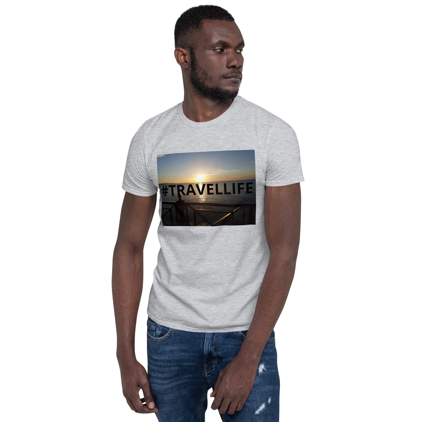 #Travellife Jamaica Sunset Unisex T-Shirt Black Text