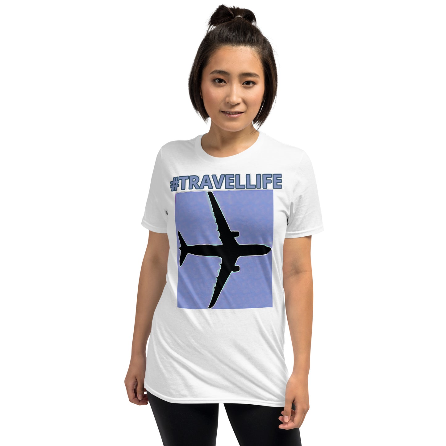 #Travellife PTA Unisex T-Shirt Blue Text/Background