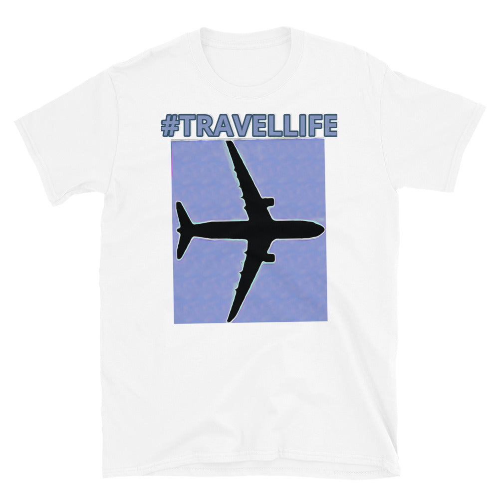 #Travellife PTA Unisex T-Shirt Blue Text/Background 2X+