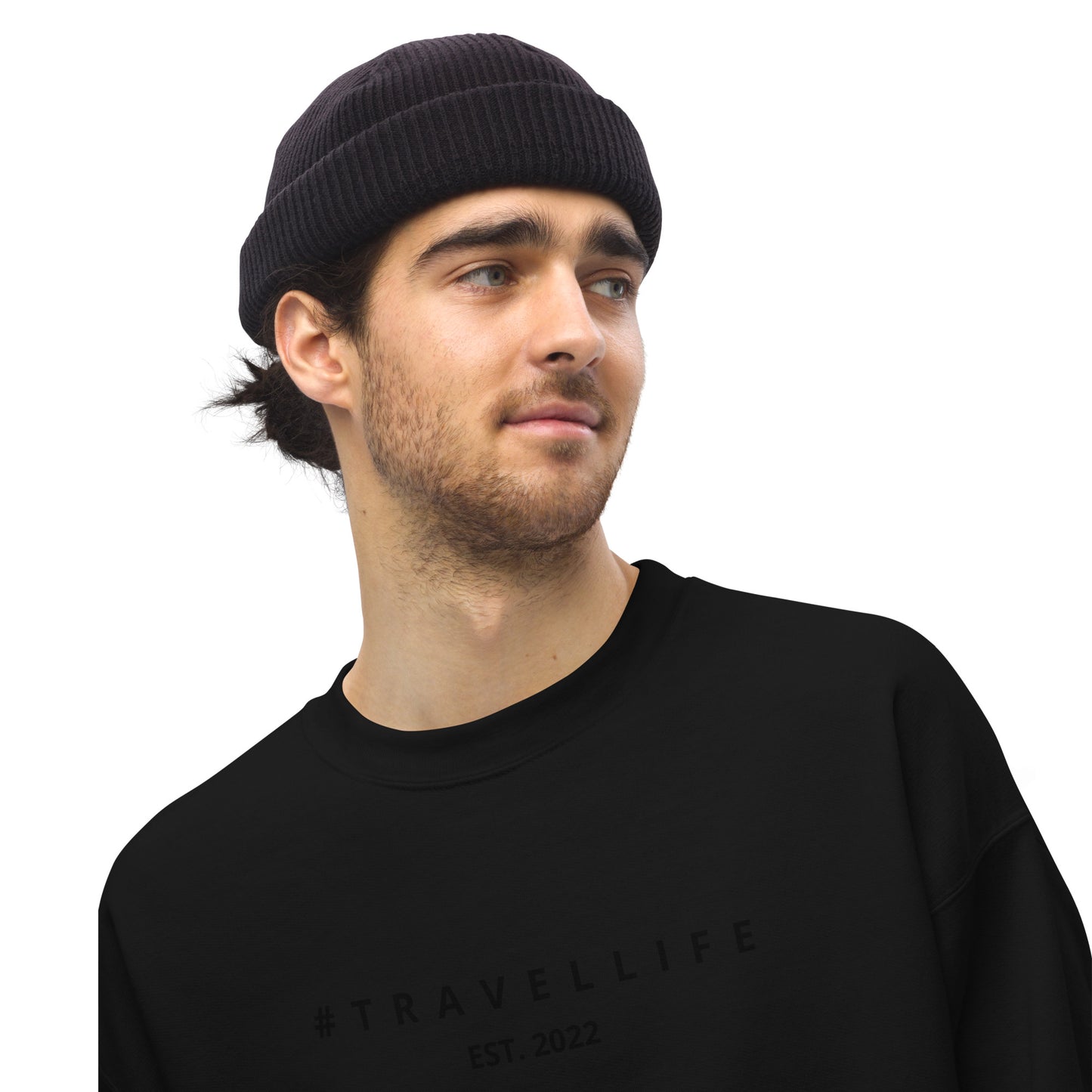 #Travellife Est. 2022 Black Text Unisex Sweatshirt