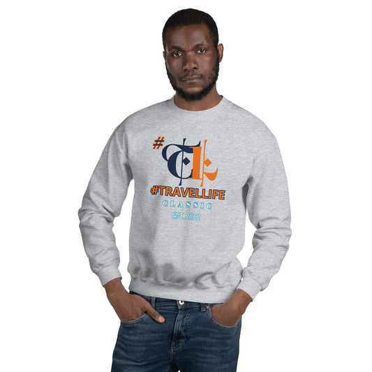 #Travellife Classic Blue and Navy TL Intertwined Unisex Sweatshirt