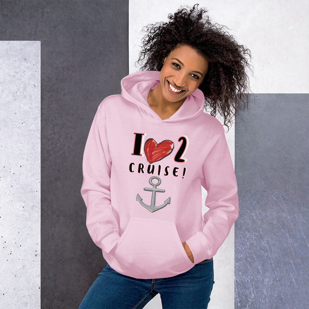 Breast Cancer Awareness "I Love 2 Cruise" Unisex Hoodie