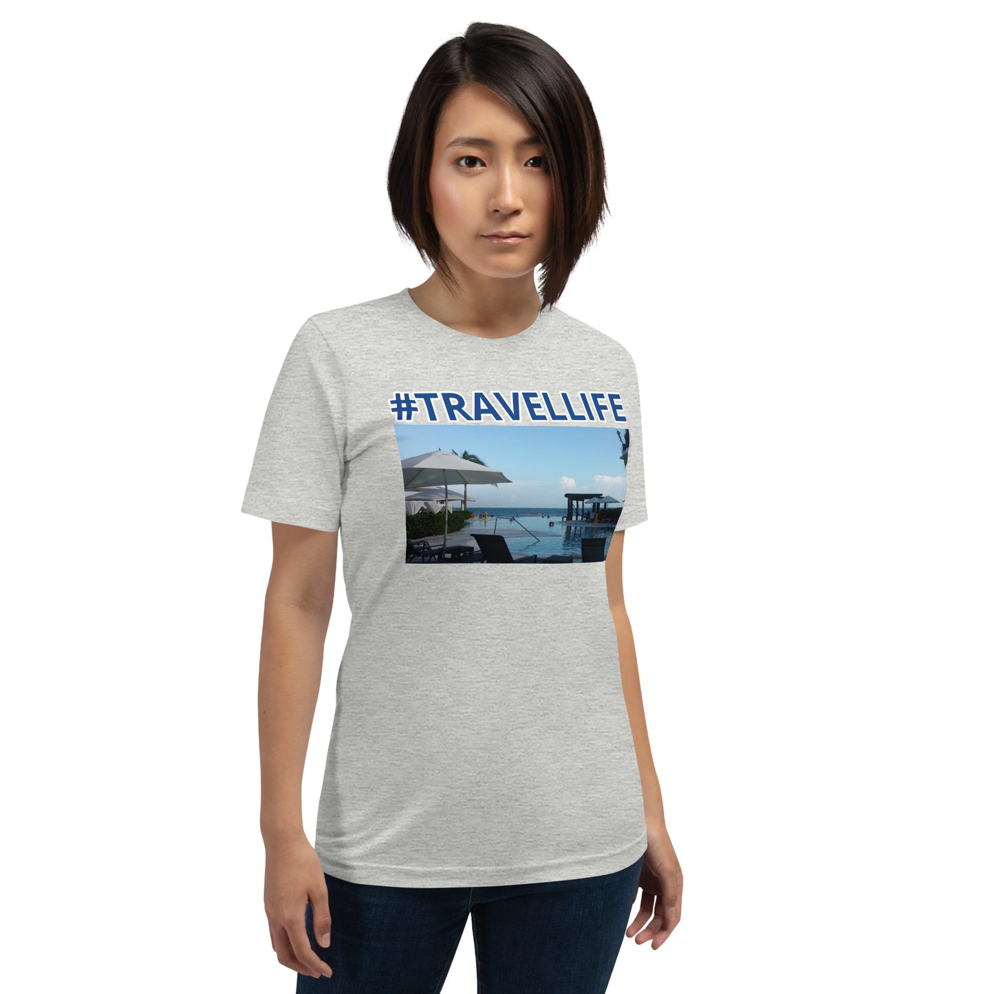 #Travellife Mexico Unisex T-shirt blue text
