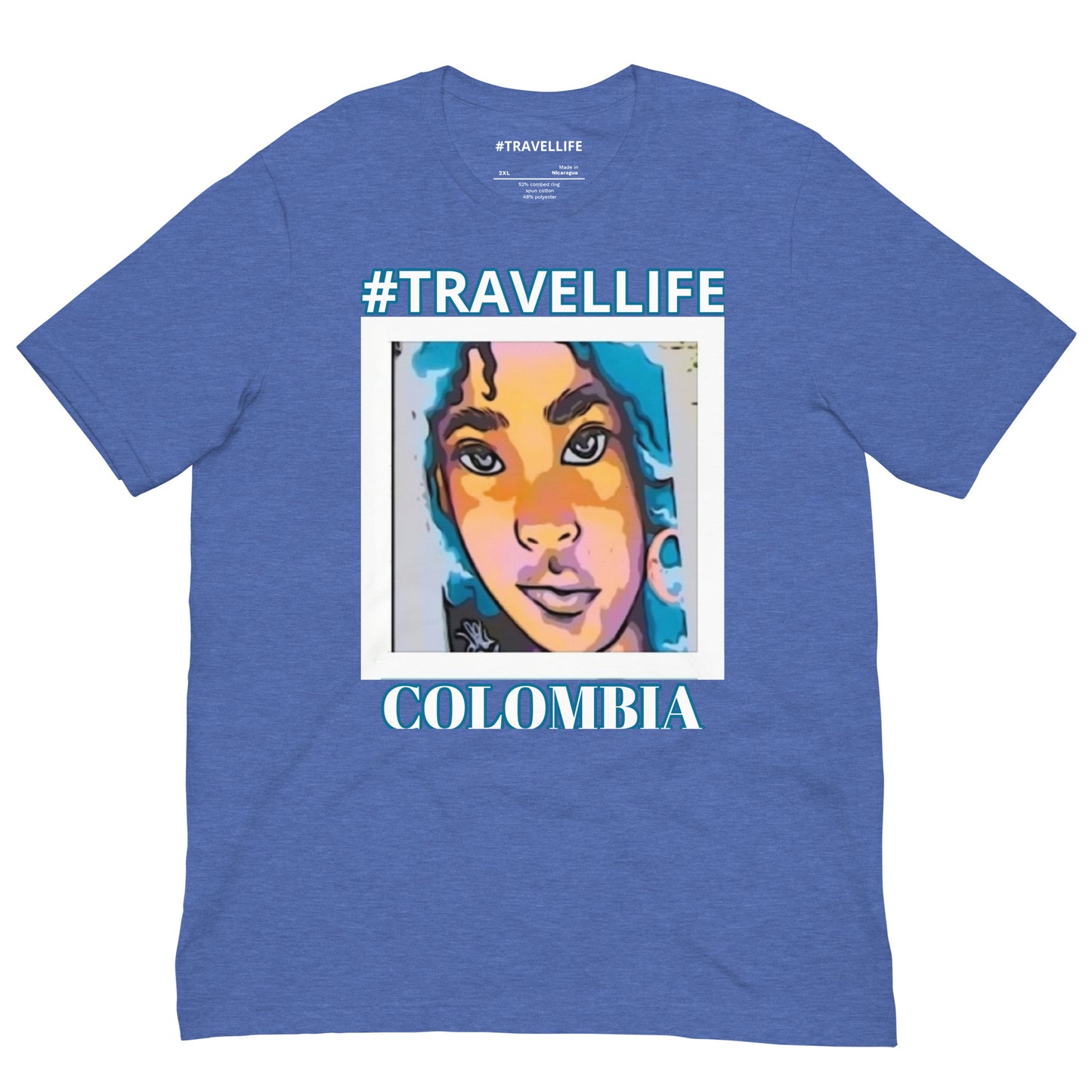 #Travellife Colombia "Colombiana" Plus Size Unisex t-shirt