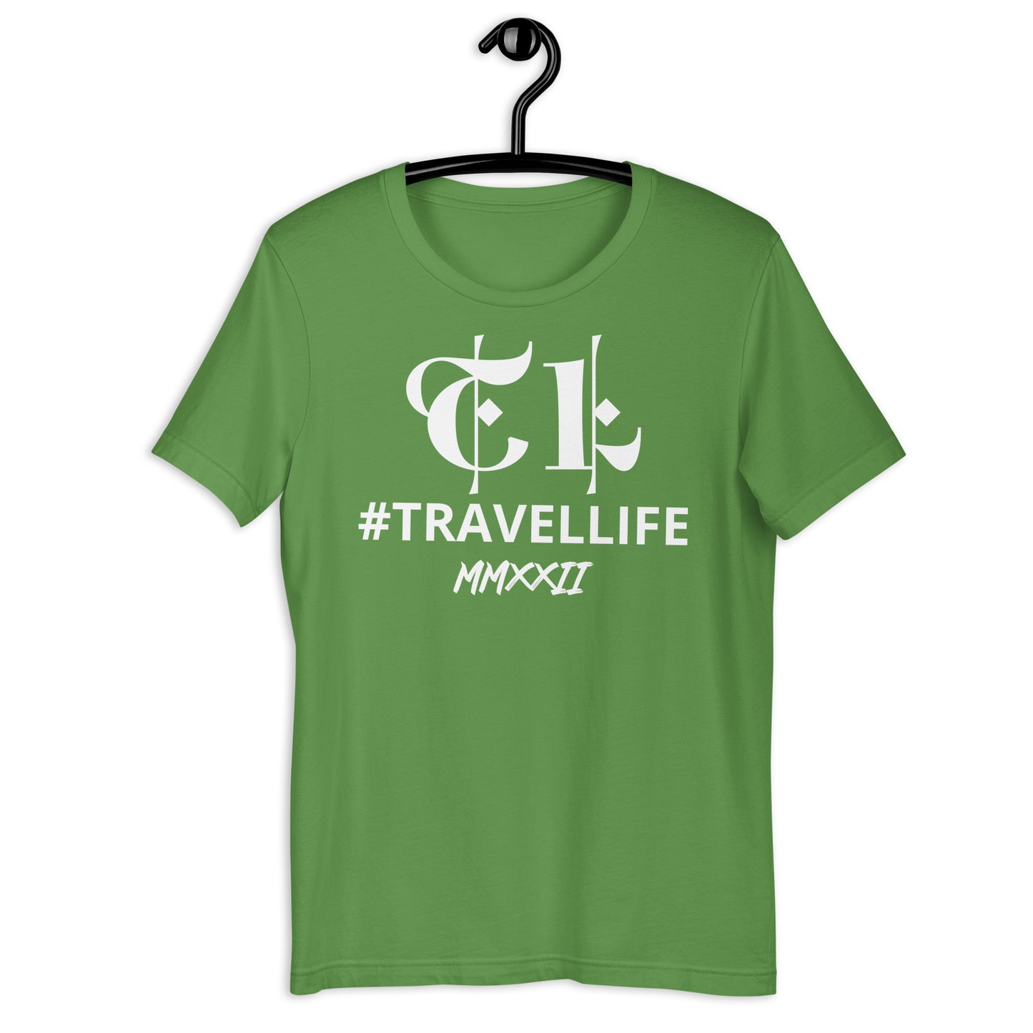 TL Logo #Travellife Roman 2022 Unisex T-Shirt White Text